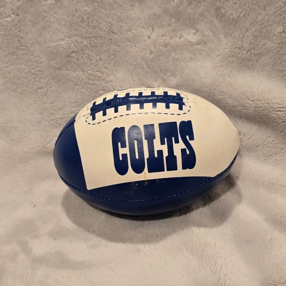 Indianapolis Colts NFL Mini Foam Football Blue White Horseshoe Logo 2009 Stress